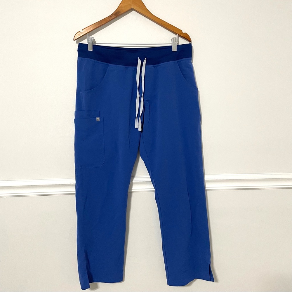 Figs • cobalt blue kade cargo scrub pants sz LP